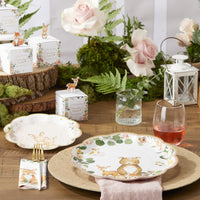 Thumbnail for Woodland Baby 78 Piece Party Tableware Set - Pink (16 Guests) Alternate Image 2, Kate Aspen | Tableware