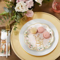Thumbnail for Woodland Baby 7 in. Premium Paper Plates - Pink (Set of 16) Alternate Image 3, Kate Aspen | Paper Plate