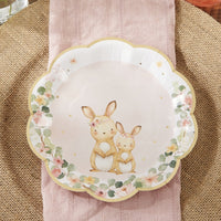 Thumbnail for Woodland Baby 7 in. Premium Paper Plates - Pink (Set of 16) Alternate Image 5, Kate Aspen | Paper Plate