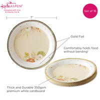 Thumbnail for Boho 7 in. Premium Paper Plates (Set of 16) Alternate Image 6, Kate Aspen | Paper Plate