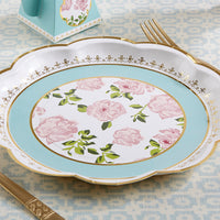 Thumbnail for Tea Time Whimsy 9 in. Premium Paper Plates - Blue (Set of 16) Alternate Image 4, Kate Aspen | Paper Plates