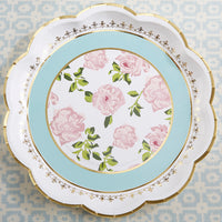 Tea Time Whimsy 9 in. Premium Paper Plates - Blue (Set of 16) Alternate Image 5, Kate Aspen | Paper Plates