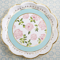 Thumbnail for Tea Time Whimsy 9 in. Premium Paper Plates - Blue (Set of 16) Alternate Image 5, Kate Aspen | Paper Plates