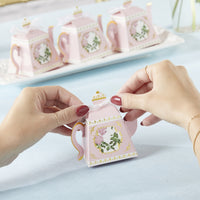Thumbnail for Tea Time Whimsy Teapot Favor Box - Pink (Set of 24) Alternate Image 2, Kate Aspen | Favor Boxes