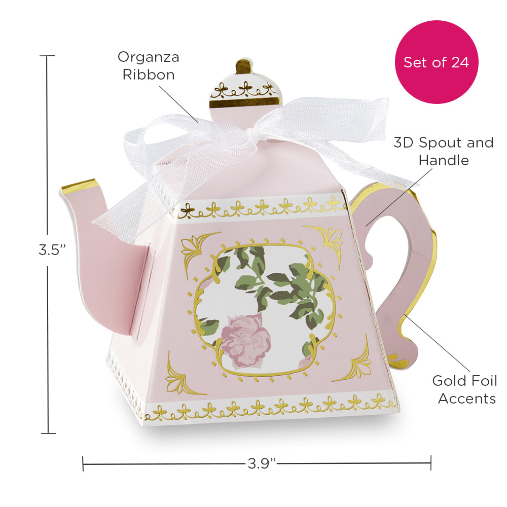 Tea Time Whimsy Teapot Favor Box - Pink (Set of 24) Alternate Image 6, Kate Aspen | Favor Boxes