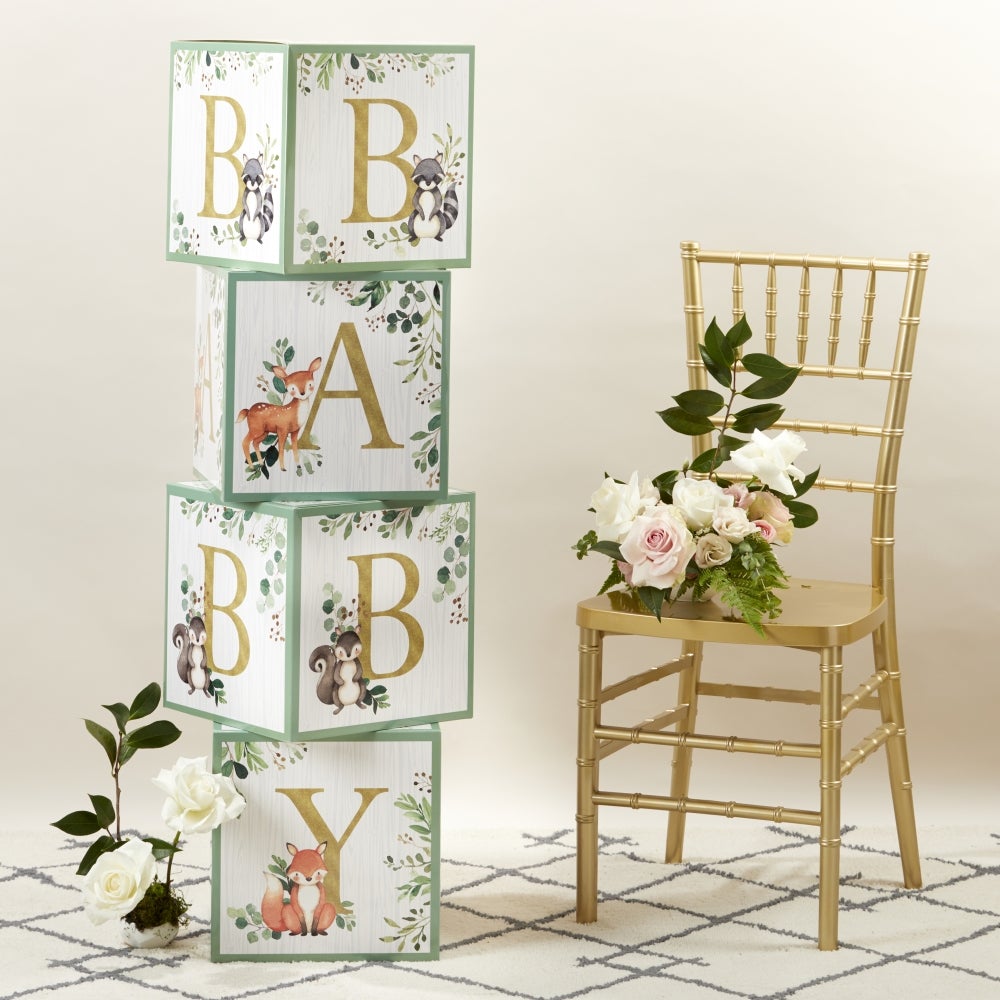 Woodland Baby Block Box (Set of 4) Alternate Image 8, Kate Aspen | Photo Props