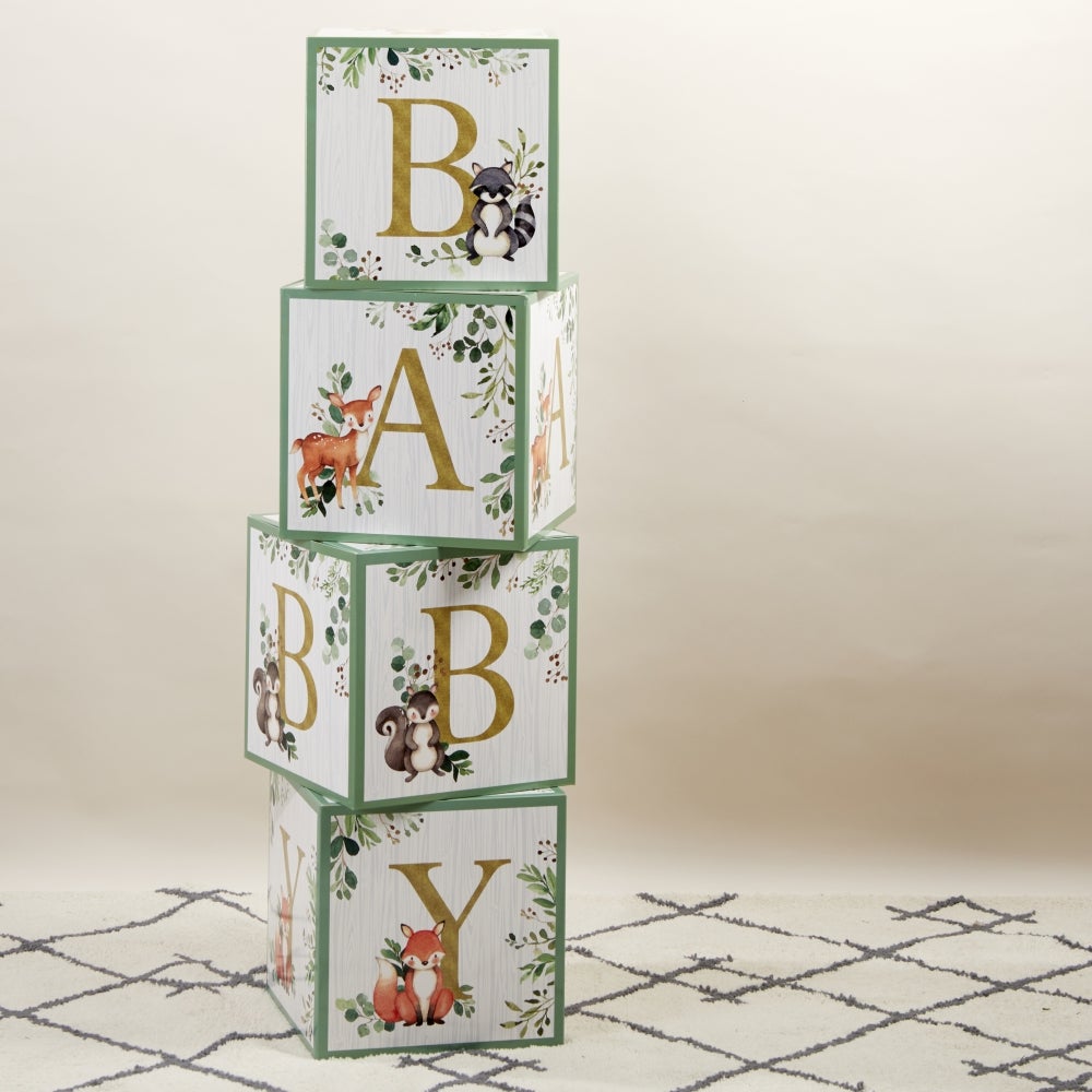 Woodland Baby Block Box (Set of 4) | Kate Aspen