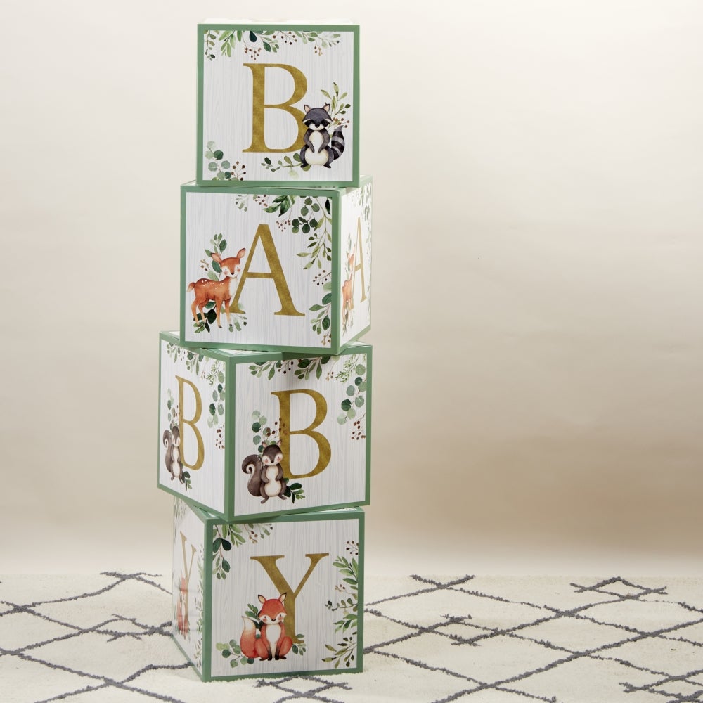 Woodland Baby Block Box (Set of 4) Alternate Image 9, Kate Aspen | Photo Props