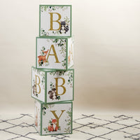 Thumbnail for Woodland Baby Block Box (Set of 4) Alternate Image 9, Kate Aspen | Photo Props