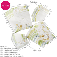 Safari Baby Shower Invitation & Thank You Card Bundle (Set of 20) Alternate Image 6, Kate Aspen | Invitation/Thank You Cards