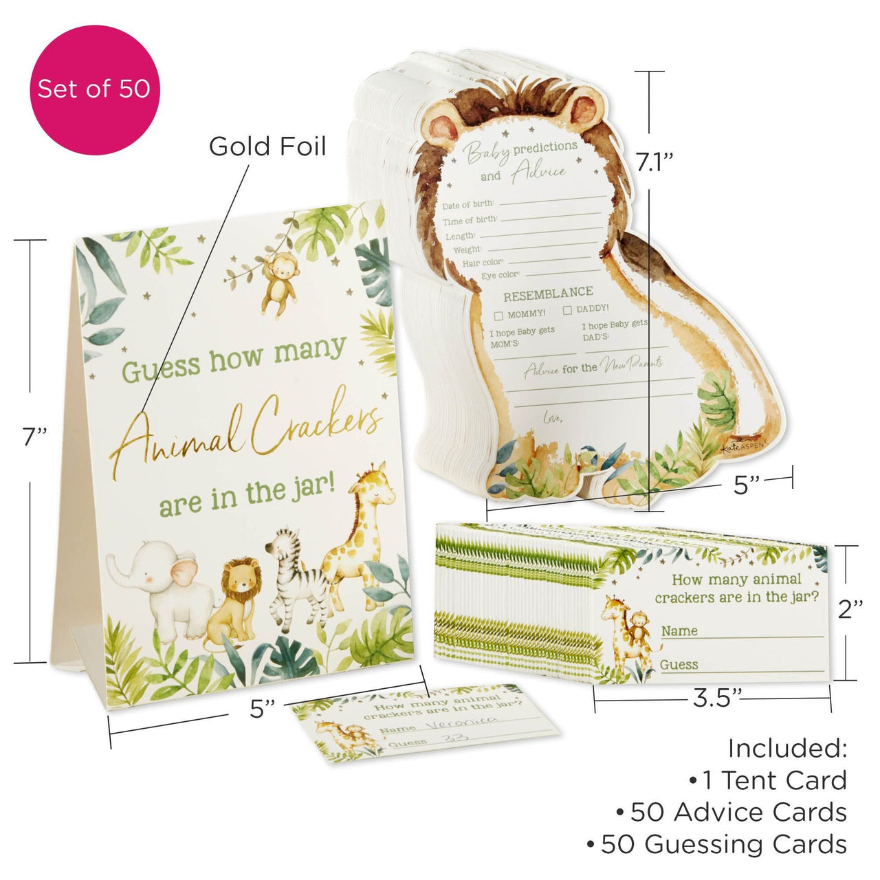 Safari Animals Baby Shower Games, Printable Games, Baby Games Pack