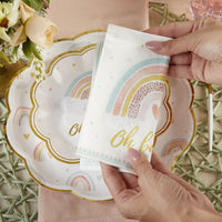 Thumbnail for Boho Rainbow Baby 2 Ply Paper Napkins (Set of 30) Alternate Image 4, Kate Aspen | Napkin