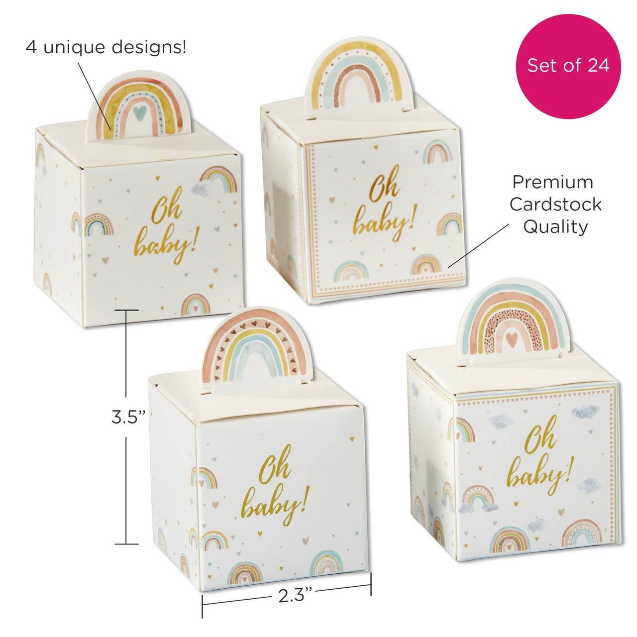 Boho Rainbow Baby Favor Box (Set of 24) Alternate Image 6, Kate Aspen | Favor Box