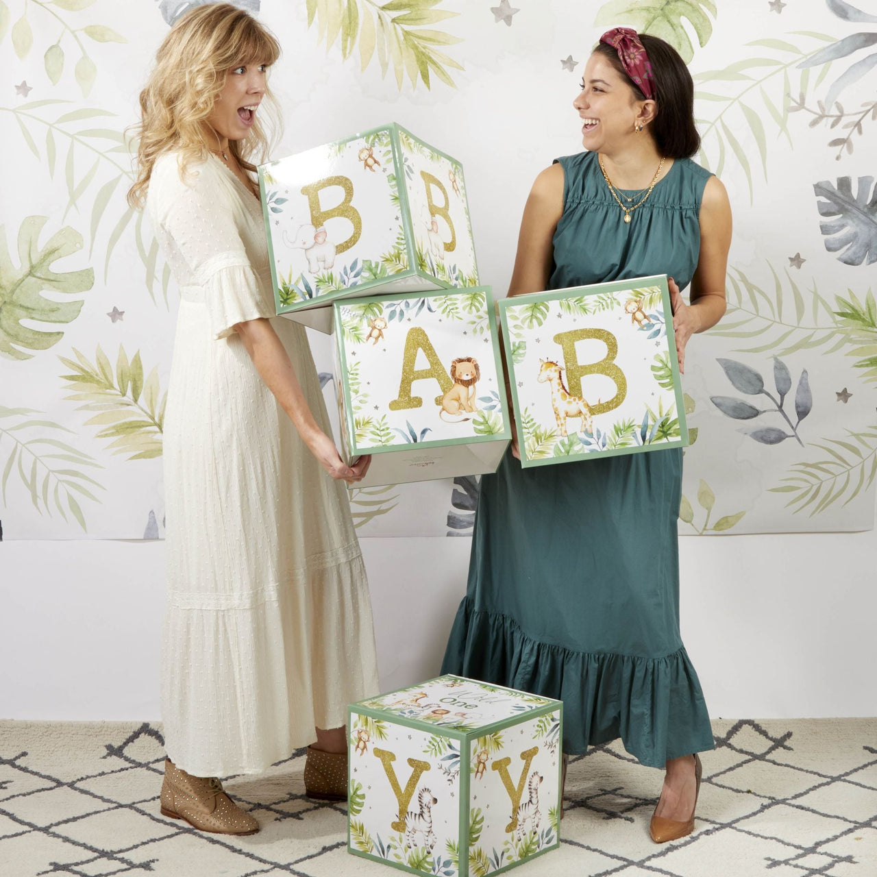 Safari Baby Block Box (Set of 4) Alternate Image 3, Kate Aspen | Decor Block Box