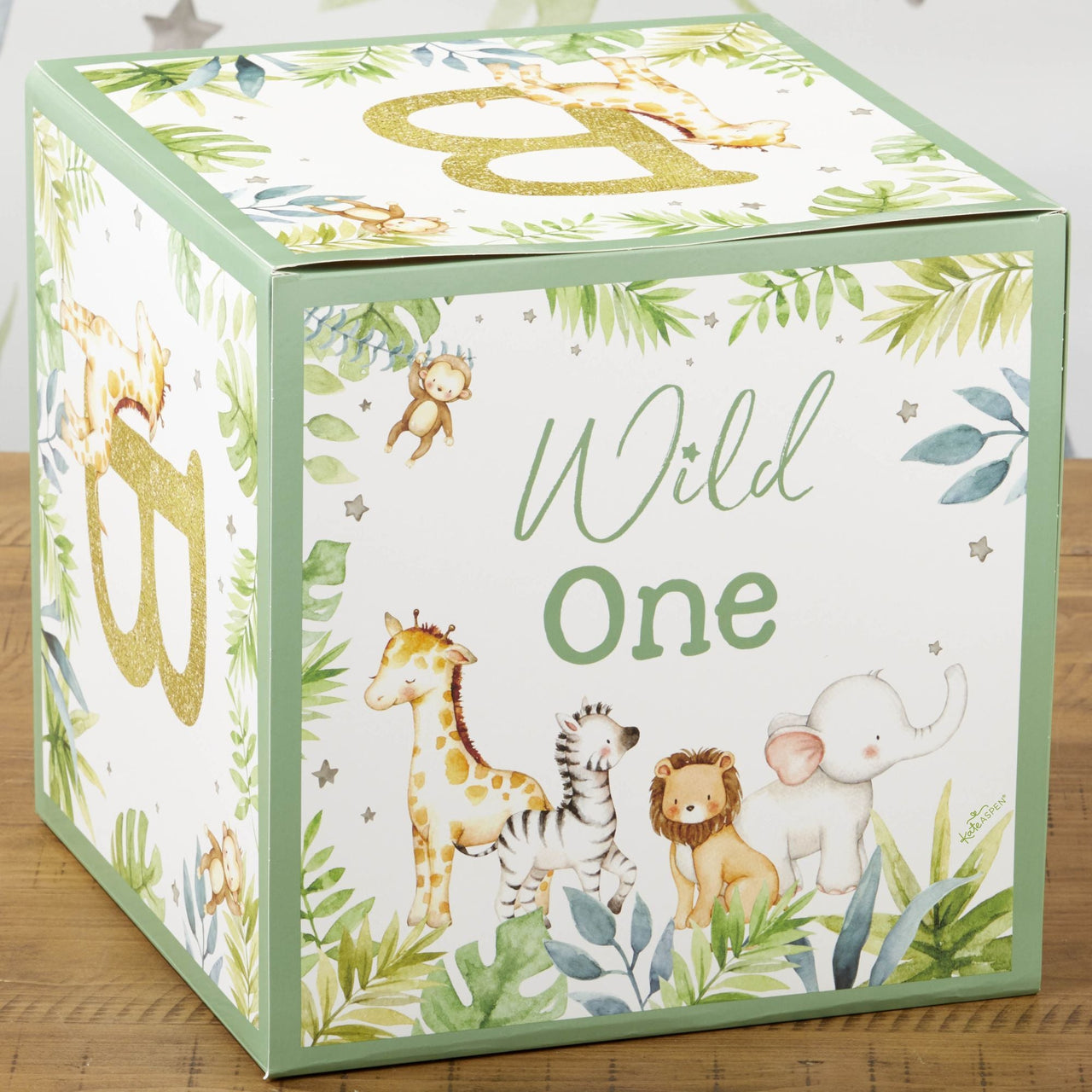 Safari Baby Block Box (Set of 4) Alternate Image 5, Kate Aspen | Decor Block Box