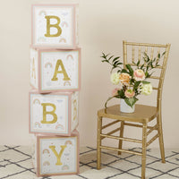 Boho Rainbow Baby Block Box (Set of 4) Alternate Image 2, Kate Aspen | Decor Block Box