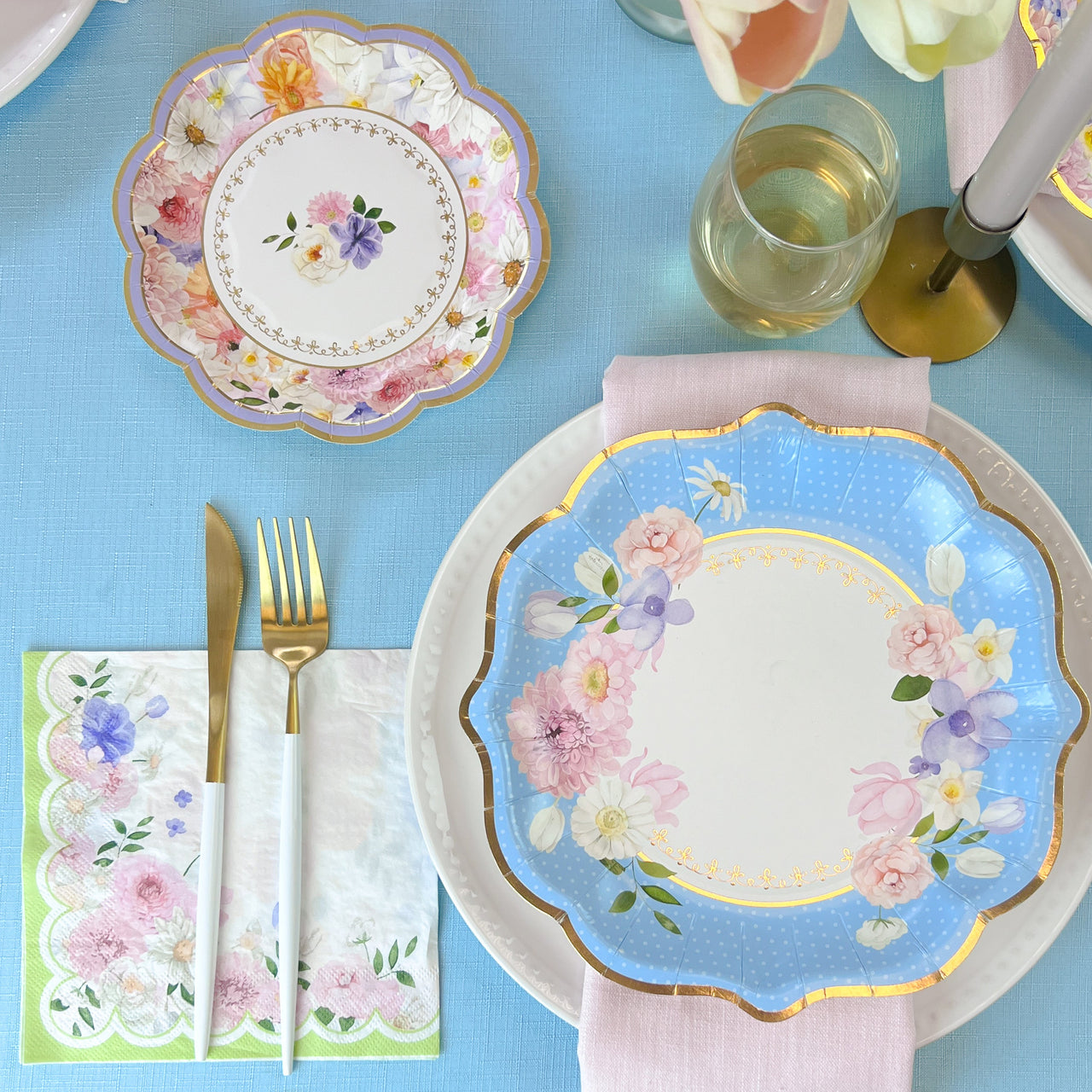 Tea Time Party 7" Premium Paper Plates - Assorted (Set of 16) Alternate Image 3, Kate Aspen | Paper Plate