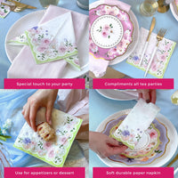 Thumbnail for Tea Time Party 2 Ply Paper Napkins (Set of 30) Alternate Image 5, Kate Aspen | Napkin