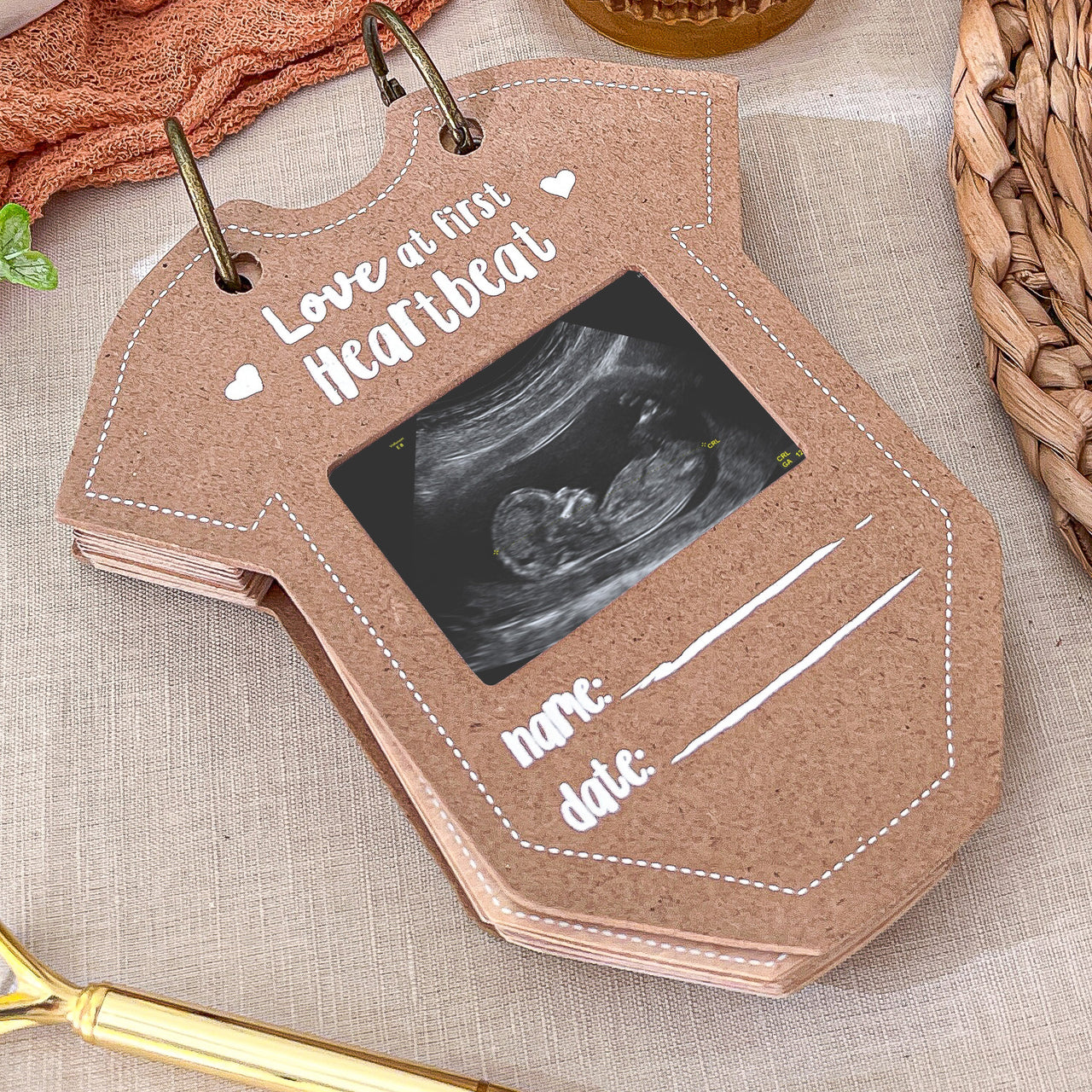 Baby Shower Prediction Advice Card Keepsake Book - Kraft Onesie Shape (Set of 50) Alternate Image 4, Kate Aspen | Games and Advice Cards