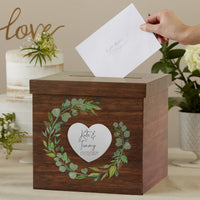 Thumbnail for Rustic Brown Wood Card Box - Updated Alternate Image 2 - Kate Aspen