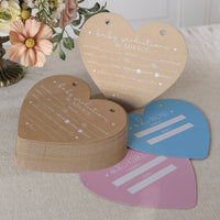 Baby Shower Prediction Advice Card Keepsake Book - Kraft Heart Shape  Alternate Image 4 - Kate Aspen