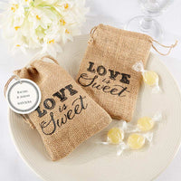 Thumbnail for Love is Sweet Burlap Drawstring Favor Bag (Set of 12)