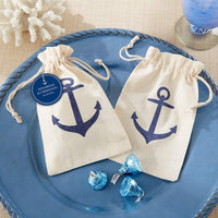 Thumbnail for Voyages Anchor Muslin Favor Bag (Set of 12)