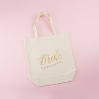 Thumbnail for Gold Foil Bride Canvas Tote (Personalization Available)