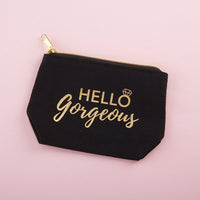 Thumbnail for Hello Gorgeous Canvas Makeup Bag