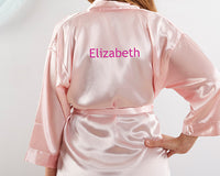 Thumbnail for Elegant Lace Kimono Robe - Pink (Personalization Available)