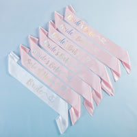 Thumbnail for Brides Babes Iridescent Satin Sash (Set of 7) Main Image, Kate Aspen | Party Kit