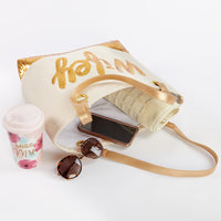 Thumbnail for Sequin Wifey Canvas Tote Alternate Image 7, Kate Aspen | Totes/Cosmetic Bags