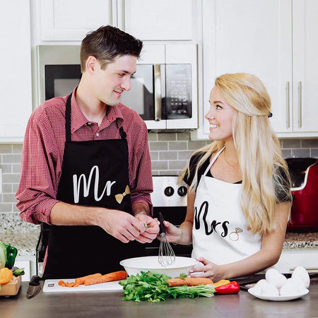 Mr. & Mrs. Couples Apron Gift Set Main Image, Kate Aspen | Apron