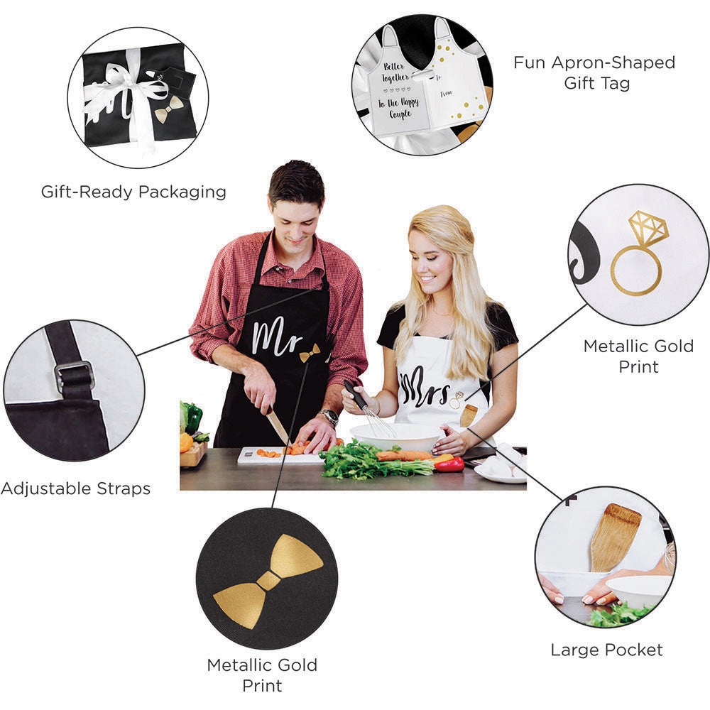 Mr. & Mrs. Couples Apron Gift Set Alternate Image 5, Kate Aspen | Apron