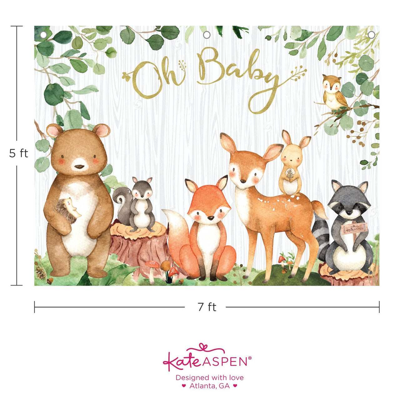 Woodland Baby Shower Photo Backdrop Alternate Image 6, Kate Aspen | Photo Backdrops