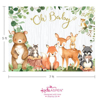 Thumbnail for Woodland Baby Shower Photo Backdrop Alternate Image 6, Kate Aspen | Photo Backdrops