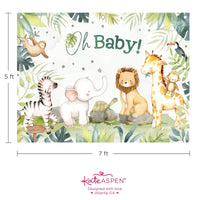 Thumbnail for Safari Baby Shower Photo Backdrop Alternate Image 6, Kate Aspen | Photo Backdrops
