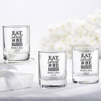 Thumbnail for Personalized 2 oz. Shot Glass/Votive Holder - Eat, Drink & Be Married