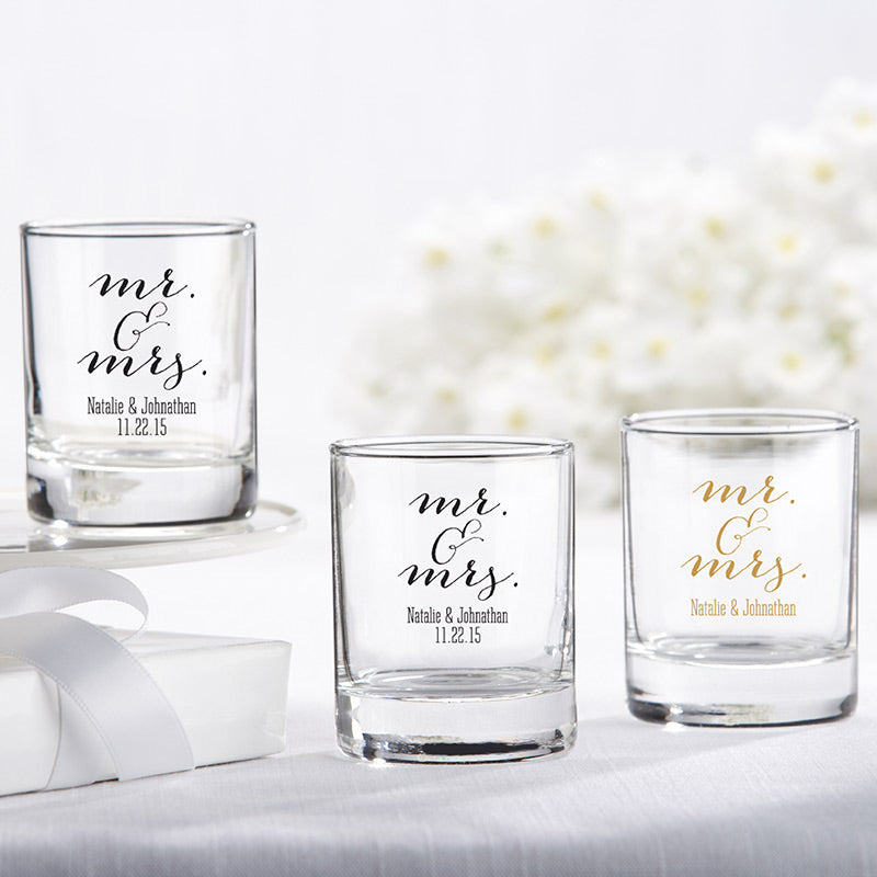 Personalized 2 oz. Shot Glass/Votive Holder Main Image4, Kate Aspen | Shot Glasses