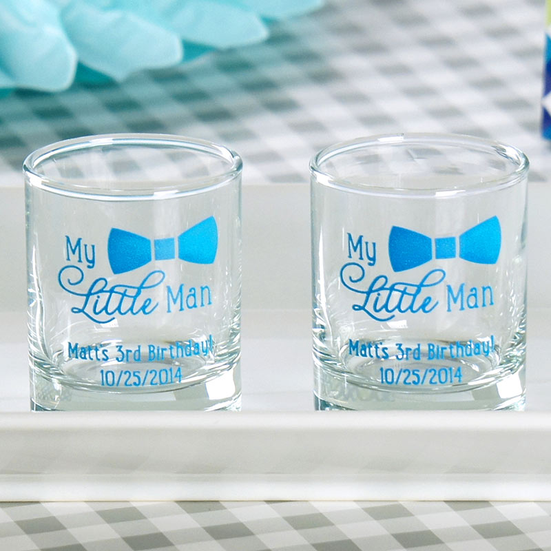 Personalized Printed 2 oz. Shot Glass/Votive Holder - My Little Man