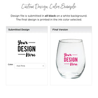Thumbnail for Personalized 9 oz. Stemless Wine Glass - Custom Design Alternate Image 5, Kate Aspen | Wine Glass