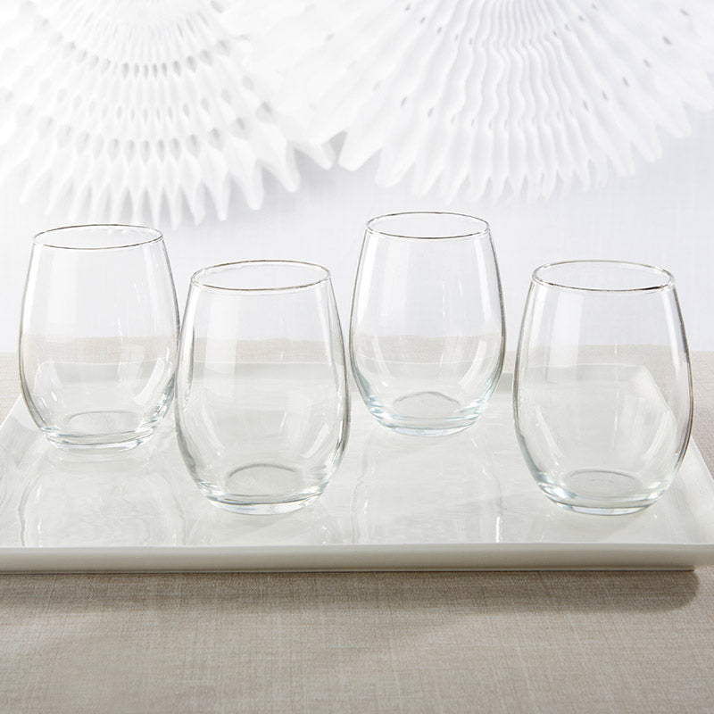 9 Oz. Stemless Wine Glasses