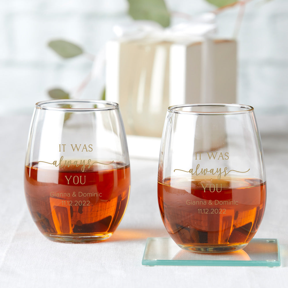 Personalized 9oz Stemless Wine Glass-Baby