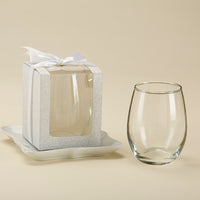 Silver 9 oz. Glassware Gift Box with Ribbon (Set of 20) Alternate Image 3, Kate Aspen | Glassware Gift Box