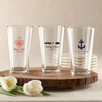 Personalized 16 oz. Pint Glass - Wedding Main Image, Kate Aspen | Pint Glass
