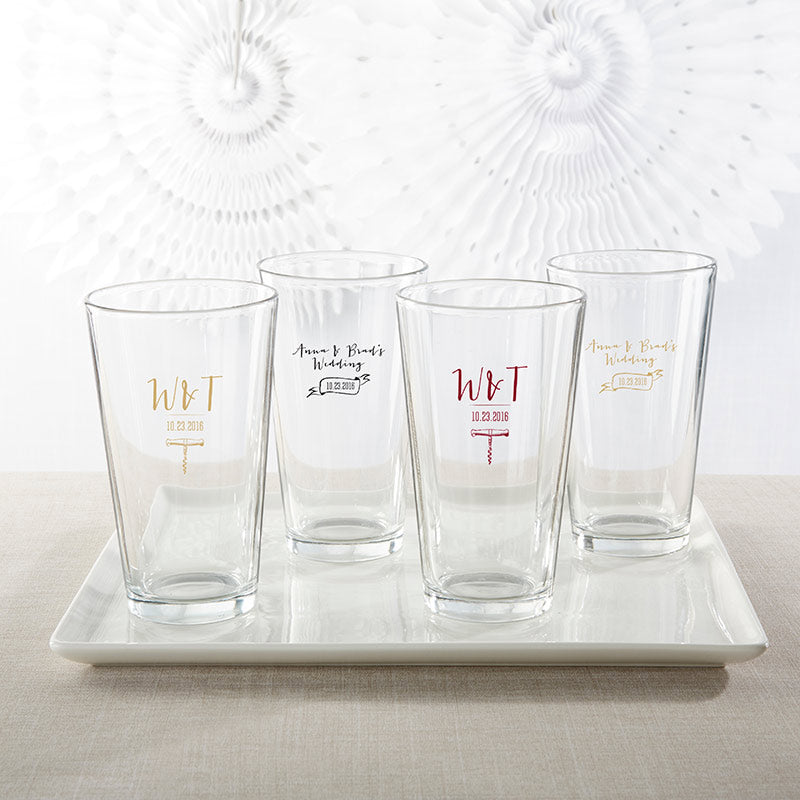 Personalized 16 oz. Pint Glass -Vineyard