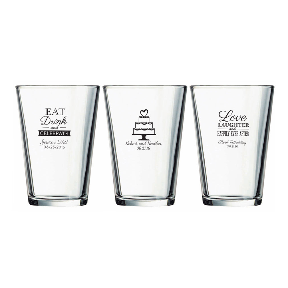 Personalized 16 oz. Pint Glasses