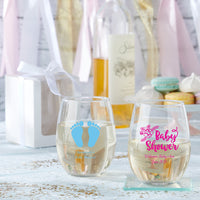 Monogrammed 15oz Stemless Wine Glasses set of 4