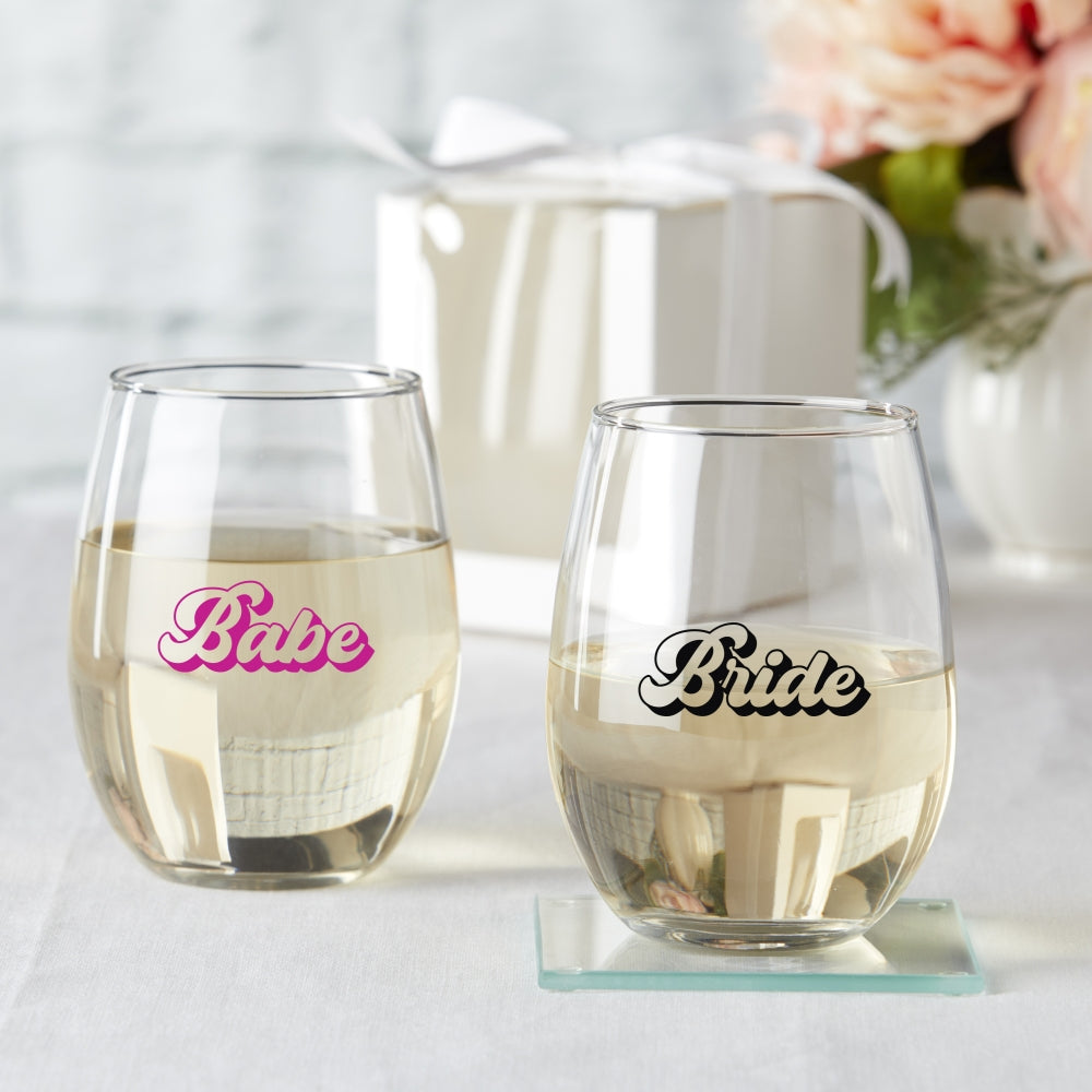  Kate Aspen 9 oz. Stemless Wine Glass (Set of 12