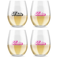 Kate Aspen 30023NA-WILA 15 oz Wine a Little Laugh & Lot Stemless Wine Glass  - Set of 4, 1 - Kroger